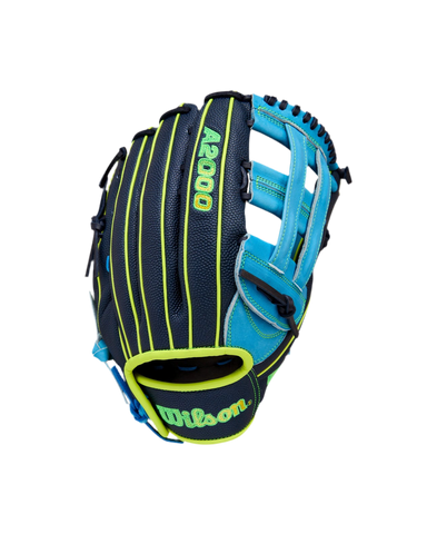 Wilson A2000 Fall 2025 PF50SS Navy/ Sky Blue/ Optic Green-12.25" RHT Baseball Glove