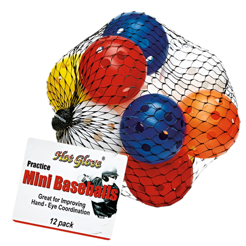 Hot Glove Golf Ball Size Practice Mini Assorted Baseballs 12 PK