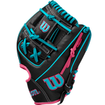 Wilson A2000 2024 Winter 1786SS SC 11.5" Black/ Teal/ Pink Glove