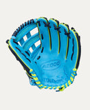 Wilson A2000 Fall 2025 PF50SS Navy/ Sky Blue/ Optic Green-12.25" RHT Baseball Glove