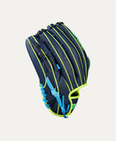 Wilson A2000 Fall 2025 PF50SS Navy/ Sky Blue/ Optic Green-12.25" RHT Baseball Glove