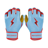 Bruce Bolt Signature Series Bader Blue Short Cuff Batting Gloves