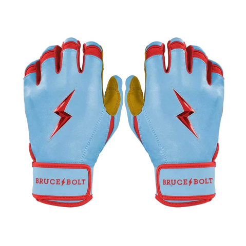 Bruce Bolt Signature Series Bader Blue Short Cuff Batting Gloves