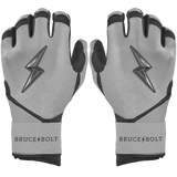 Bruce Bolt Grey Series Long Cuff Batting Gloves- Adult