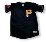 2 colour left chest logo with piping on the sleeves