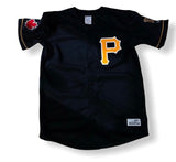 2 colour left chest logo with piping on the sleeves